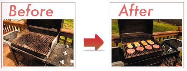 Before and After Our BBQ Grill Cleaning Service